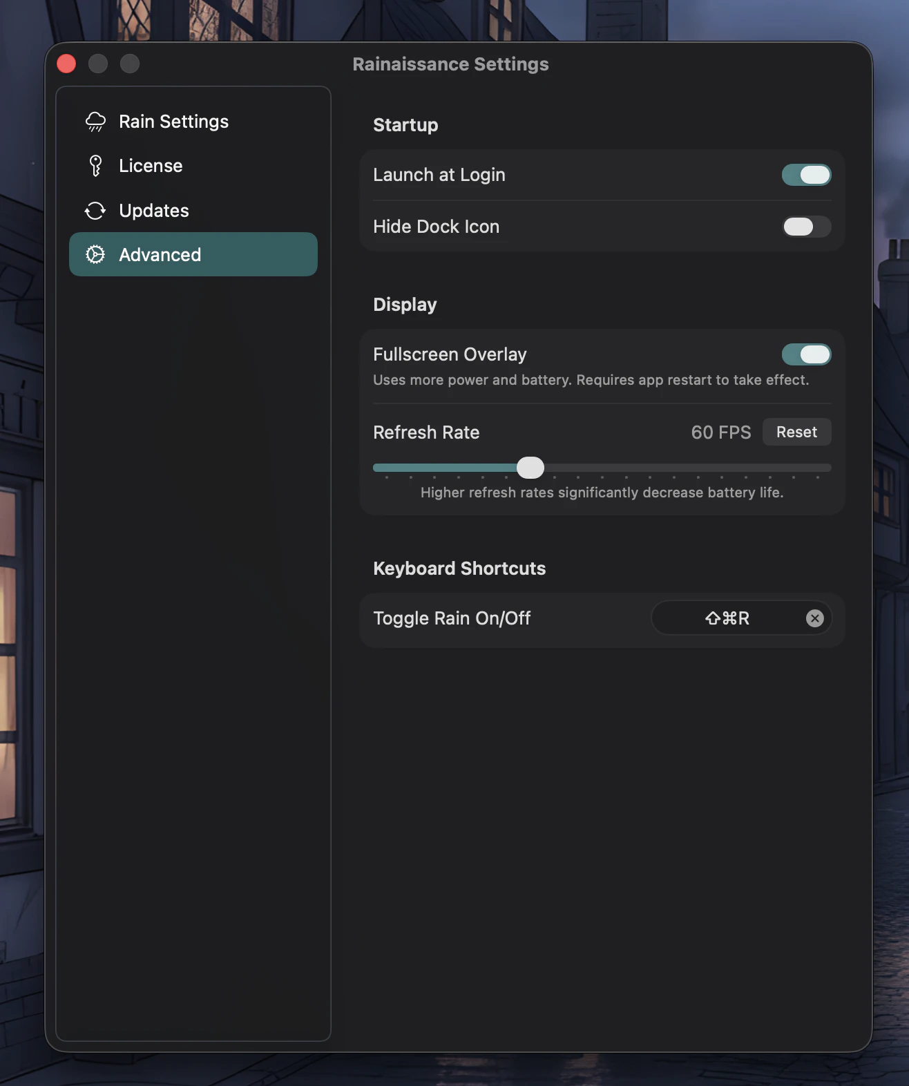 Advanced Settings